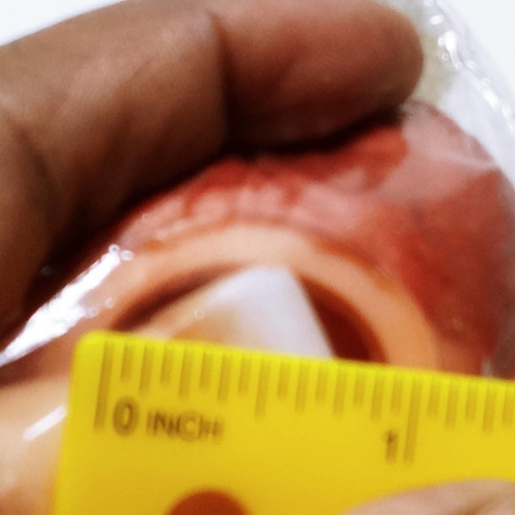 Vtg Crafty Ladies Doll Head & Hands Blue Eyes Holding Bottle in Hand Open Mouth - Picture 8 of 8